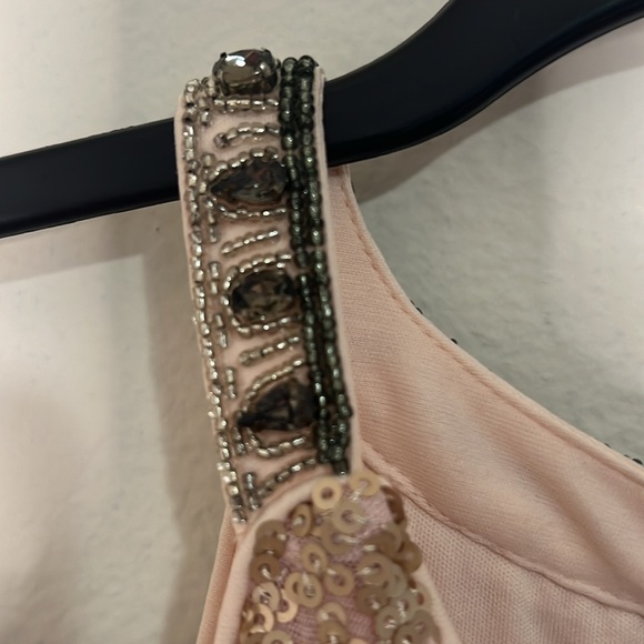 Badgley Mischka Beautiful sparkling dress size 12 pink rose coloring. - Picture 4 of 6